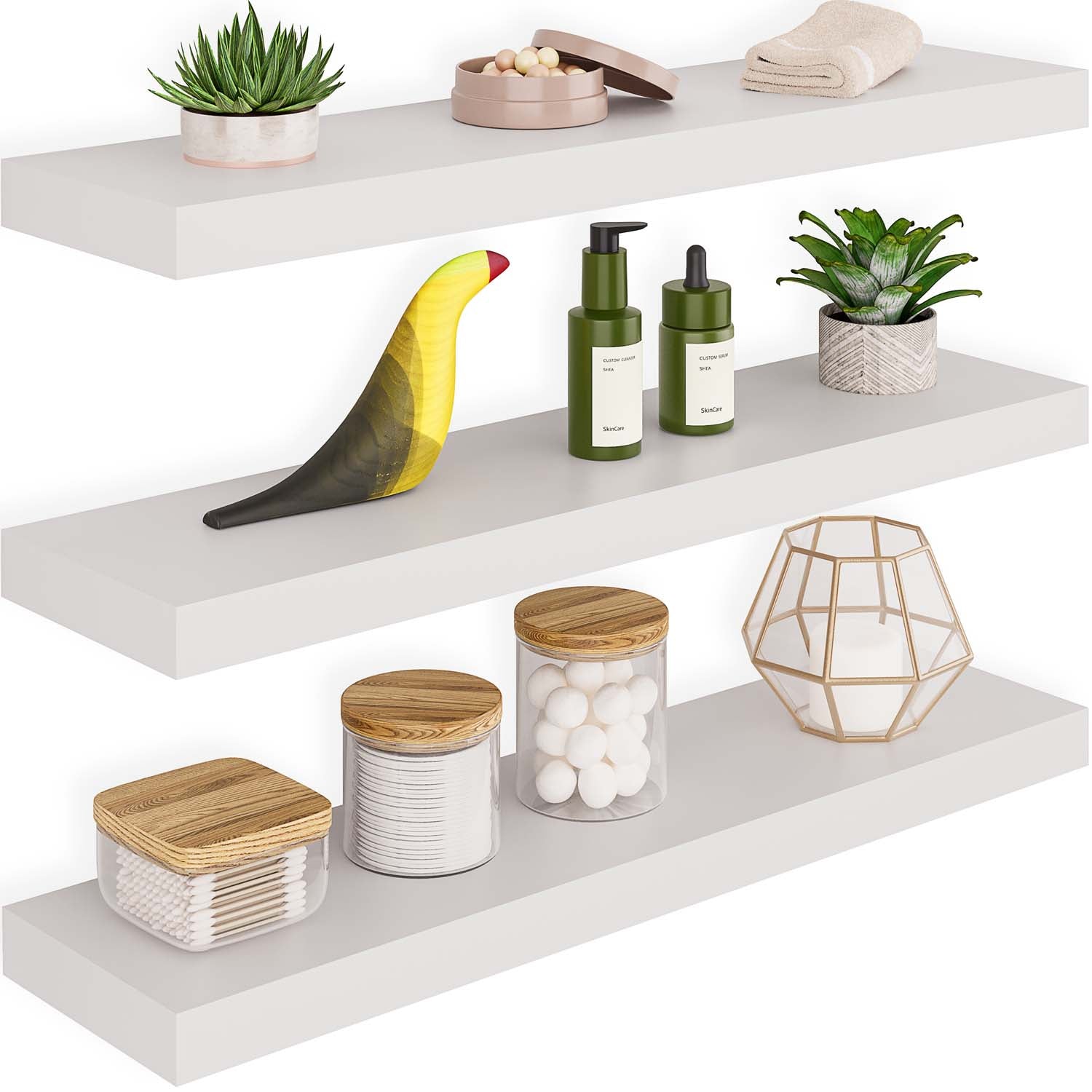 Sydney 24" Floating Shelf 6" Deep, Set of 3