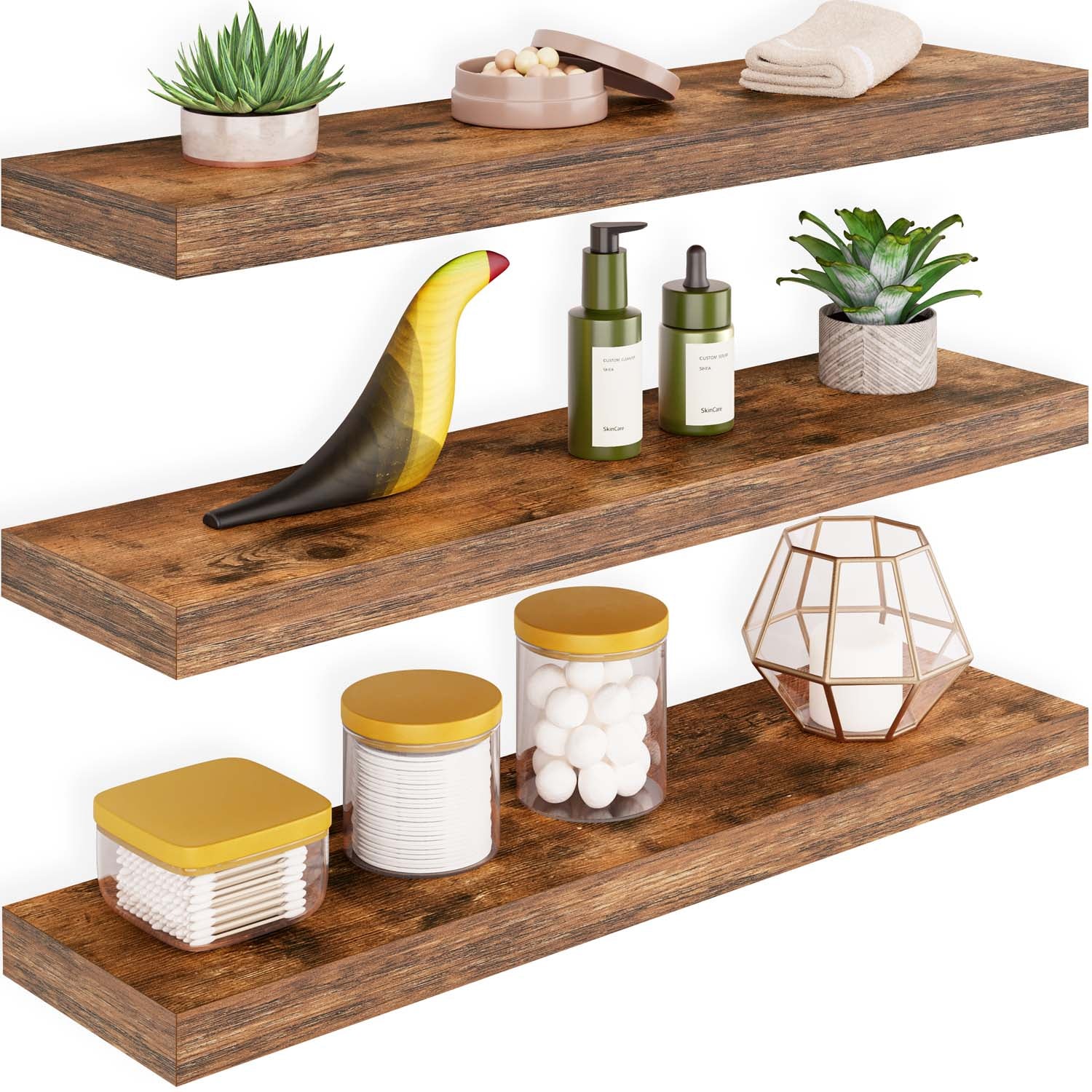 Sydney 24" Floating Shelf 6" Deep, Set of 3