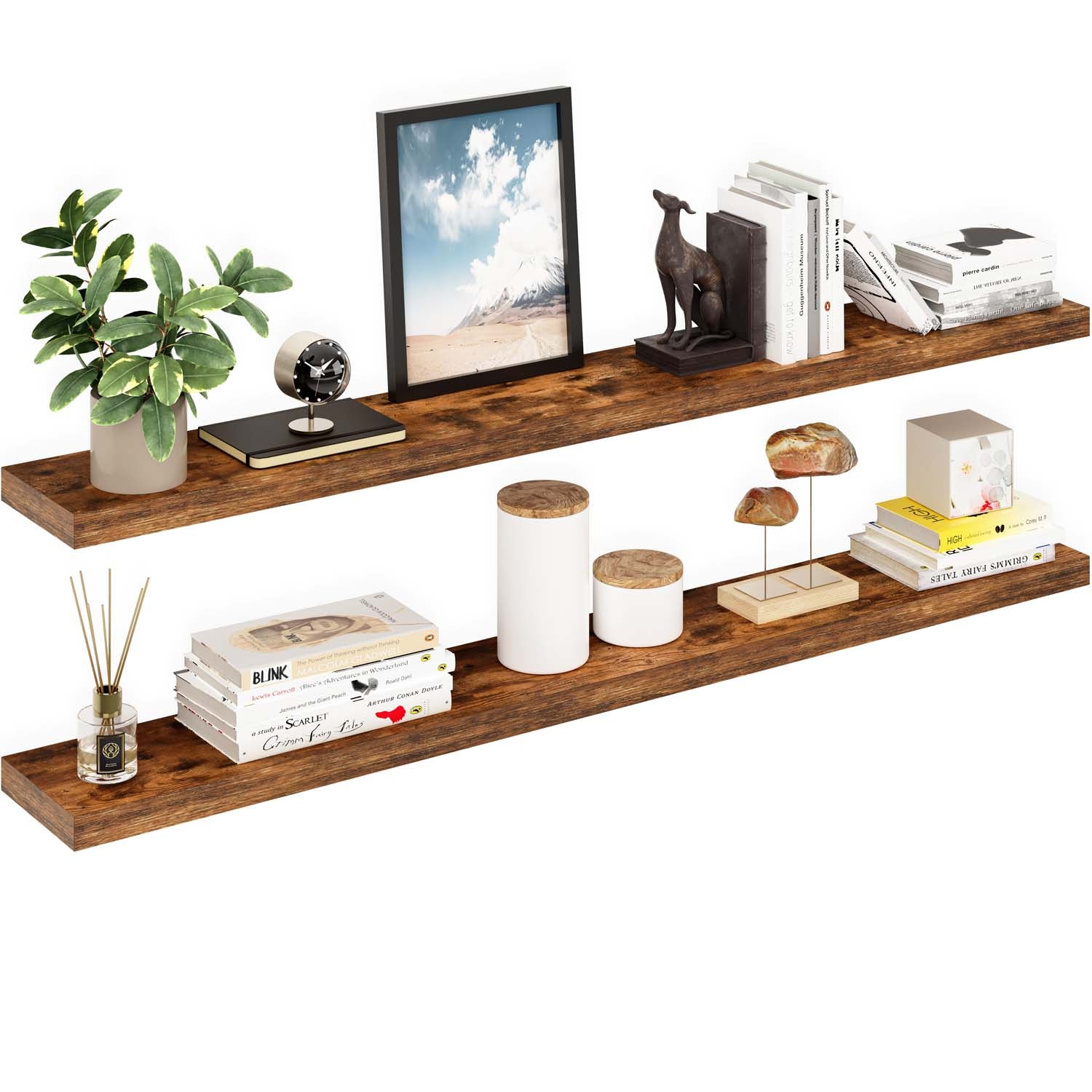 Miami 60" Floating Shelf 8" Deep, Set of 2