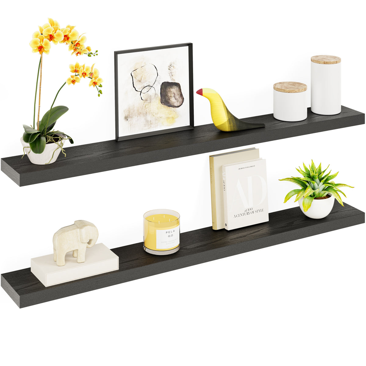 Sydney 55" Floating Shelves 6" Deep, Set of 2