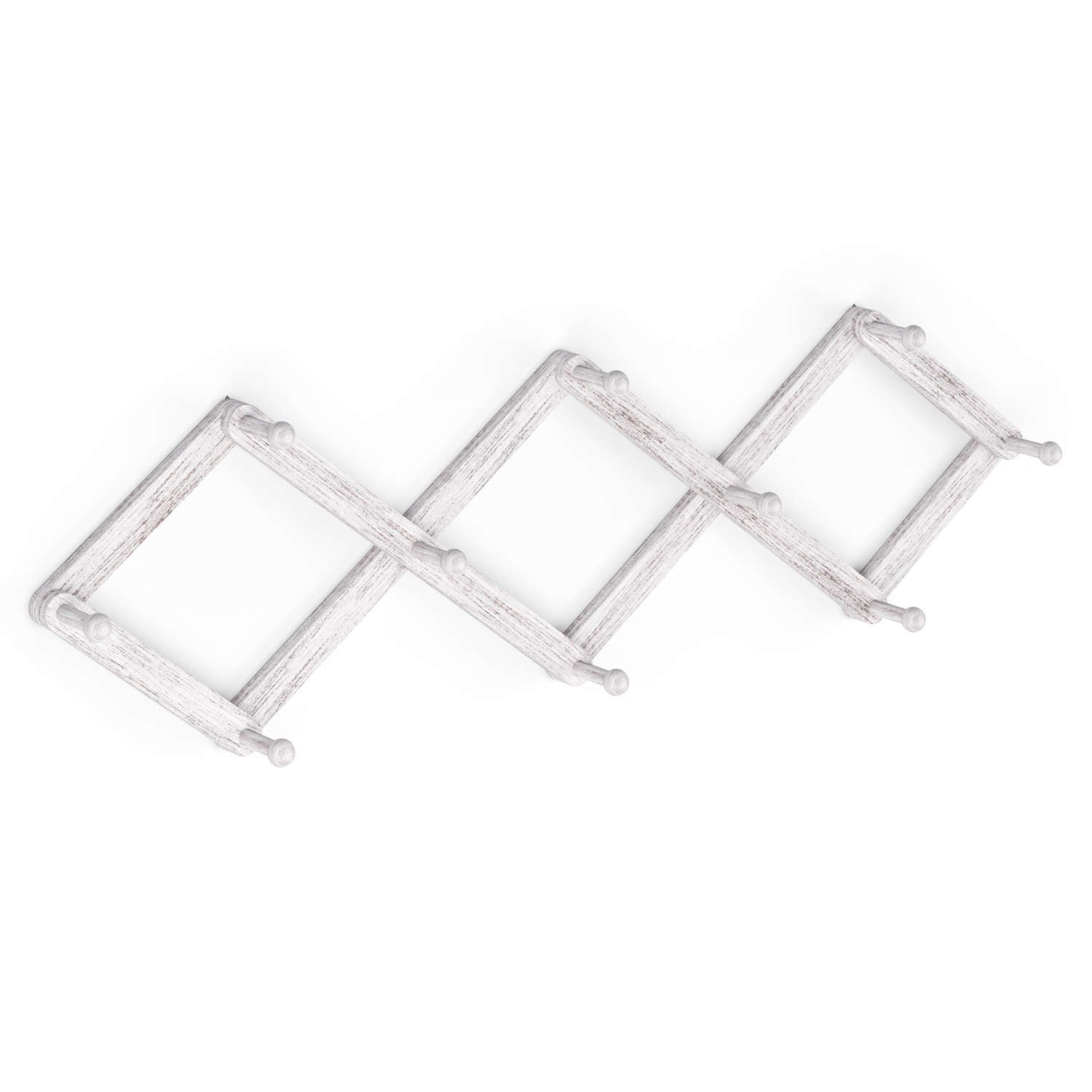 Accordion 10 Peg Expandable Coat Hanger Brushed