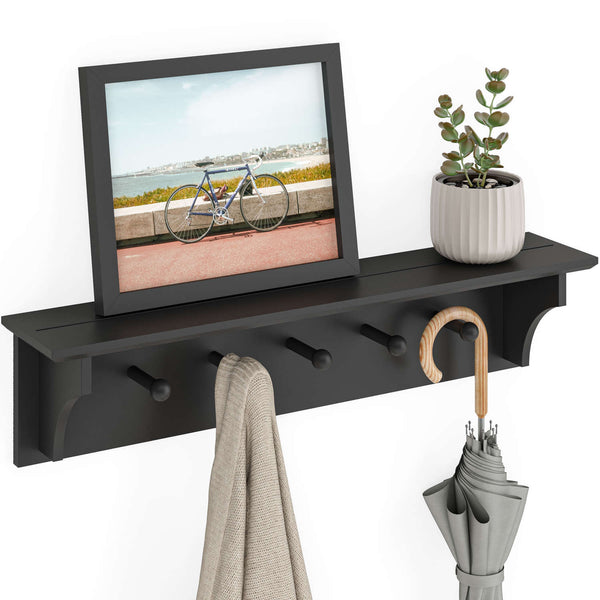 Atlanta 5 Peg Coat Rack with Shelf